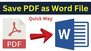 How To Turn A PDF Into A Word Document | Save PDF As Word Free and Online | Easiest Way