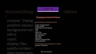 Changing Content by Hovering On Button with  @LearnCodeDaily |#tutorial #video #shorts