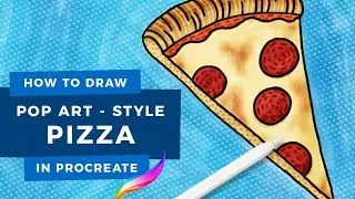 How to Draw Pizza - Pop Art Style on Procreate - Stay Home and Draw