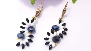 Beaded earrings/Twin earrings/Diy Earrings/СЕРЬГИ из бисера/Серьги из твина