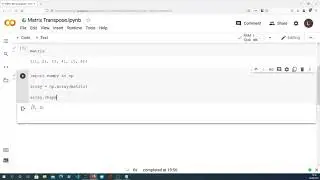 Python Shorts - Transposing a Matrix (Numpy, PyTorch)