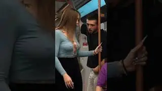 American hot girl prank with her big bobs