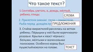 Урок по русскому языку во 2 классе.  Тема и основная мысль текста