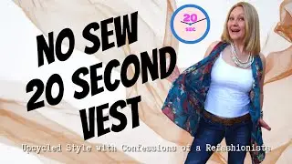 The Instant (Scarf) Vest: A 20 second no sew no cut DIY tutorial