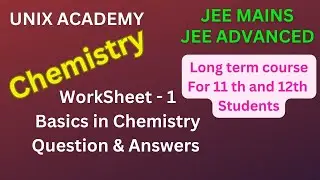 #1. Chemistry  Question & Answers | Basics in Chemistry | JEE MAINS | JEE ADVANCED | 