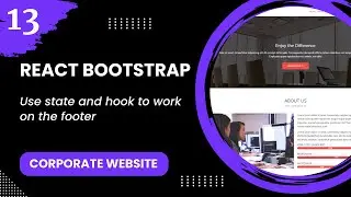 React Bootstrap #13 - Use state and hook to work on the footer
