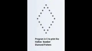 Cpp program to Print Hollow Diamond using Stars in C++ 🔥🔥   