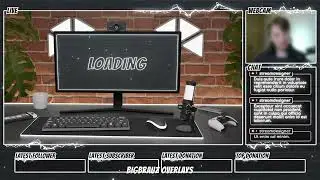 BLACK AND WHITE NEON  NEON STREAM OVERLAYS PACK