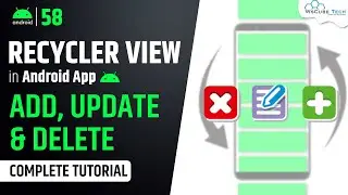 Android Recycler View: How to Insert, Update and Delete Item? | Android Tutorial