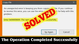 [SOLVED] The Operation Completed Successfully Error Issue