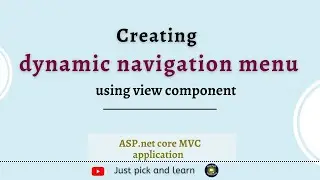 Create dynamic navigation menu using view components | Asp.net core MVC tutorial for beginners