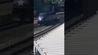 Amtrak F59phi 1755 beautiful roaring engine leaving Raleigh on Piedmont 75