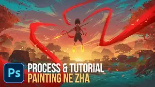 Ne Zha Landscape Digital Painting Tutorial