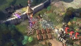 Age of Empires 4 - 4v4 MASSIVE SIEGE ON MEGARANDOM | Multiplayer Gameplay