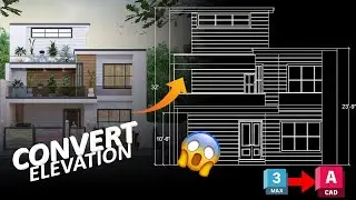 3ds Max Elevation to 2D AutoCAD Elevation | Easy Method|3dmax full Course