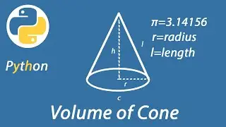 Volume of  cone in python