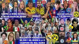 ASÍ REACCIONÓ EL MUNDO AL REAL MADRID CAMPEÓN 2-0 BORUSSIA DORTMUND CON GOLES DE VINICIUS Y CARVAJAL