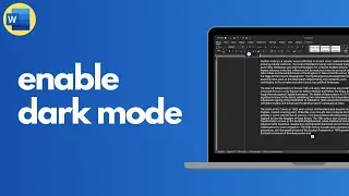 How to enable or disable Dark Mode in Microsoft Word