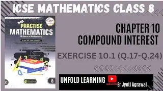 8 CLASS ICSE || Green Earth publication || 10. Compound Interest || Exercise 10.1