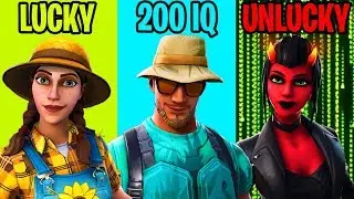 LUCKY vs 200 IQ vs UNLUCKY - Fortnite Battle Royale (Season 8)
