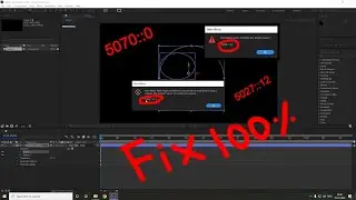 Adobe After effects 3D render failed(5070, 5027 and more) - Solved