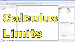 Matlab Tutorial - 58 - Taking Limits in Calculus