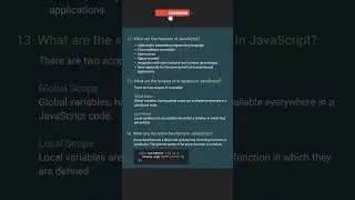 20 Javascript Interview questions and Answers
