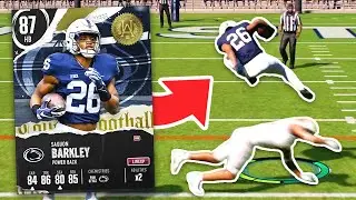 Saquon Barkley Hurdles Players In College Football 25! He's a Beast!