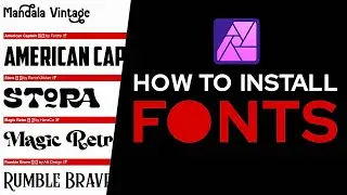 How to Install FONTS in Affinity Photo 2 iPad