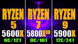 RYZEN 5 5600X vs RYZEN 7 5800X3D vs RYZEN 9 5900X || PC GAMES BENCHMARK TEST ||