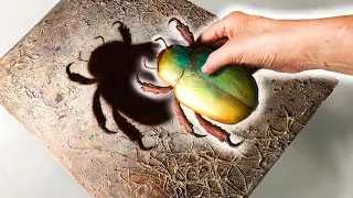 TIN FOIL + TEXTURE Extravaganza — Giant 3D Beetle 🪲 | AB Creative Tutorial