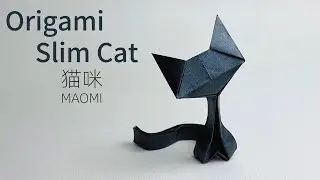 Origami Black Cat  動物折り紙