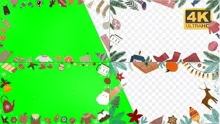 10 Christmas Frames Green Screen and Transparent Background | No Copyright