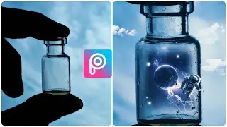 Picsart Photo Surrealism Tutorial | Mini Magic Botttle  Editing Challenge.