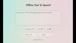 Text To Speech In JavaScript With Source Code | Source Code & Projects