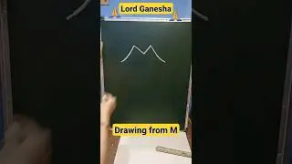 Easy Lord Ganesh Drawing from M  🙏👌💖 #shorts #drawing #ganesh #trending