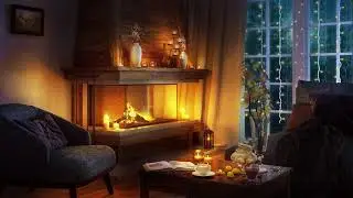 Cozy Ambience with Relaxing Rain Sounds and Crackling Fireplace for Sleep, Study, Stress, Work