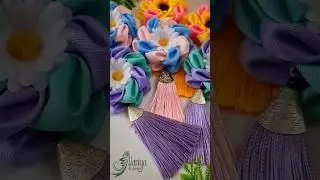 Резинки для волос с подвесками #бантикиизлент #ручнаяработаназаказ #бантики #канзаши #шортс #shorts
