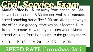 SPEED RATE DISTANCE TIME: How many minutes spend walking from house to the grocery store? lumabas