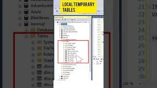 Local Temporary Tables #sqlserver #sql #mysql #ytshorts #shorts #azure #azuresql #sqlqueries #tech