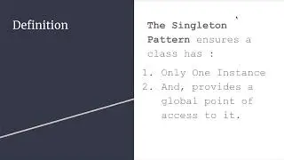 Design Pattern ||  Singleton Pattern