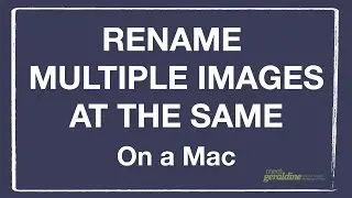 Rename Multiple Files In Bulk On A Mac | Tutorial