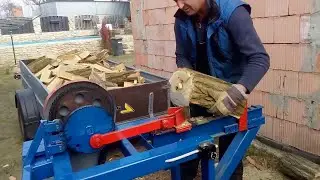 This Man Invented a Homemade Firewood Processing Machine - Amazing Ingenious Woodworking Inventions