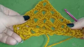 Теплая, зимняя ШАЛЬ с бахромой простой узор крючком для начинающих. 