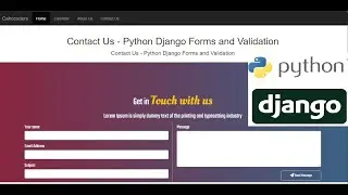 Contact Us - Python Django Forms and Validation