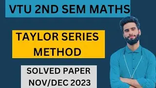 Taylor Series Method Vtu Maths
