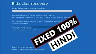 How to Bypass BitLocker Blue Screen in Windows 10  11 { 2 Methods } Hindi |  2024