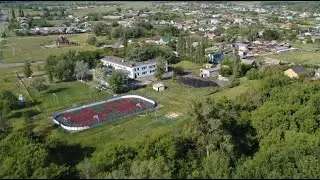 Село Петровское с высоты 500 метров. Воронежская область