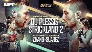 UFC 312 LIVESTREAM DU PLESSIS VS STRICKLAND 2 FULL FIGHT NIGHT COMPANION & PLAY BY PLAY