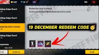 FREE FIRE REDEEM CODE FOR TODAY DECEMBER 19 | FF REWARDS REDEEM CODE | FF REDEEM CODE TODAY